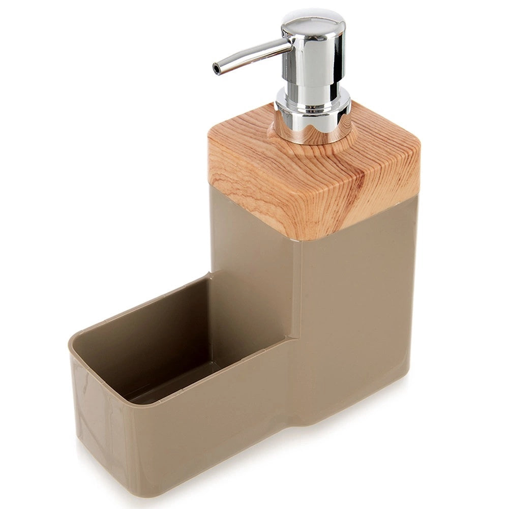 Kitchen Soap Dispenser With Sponge Holder, 500ml, Black