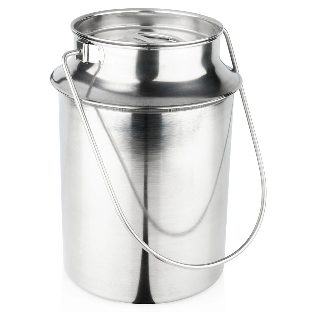 Stainless Steel Milk Can With Lid & Handle, 7.5l