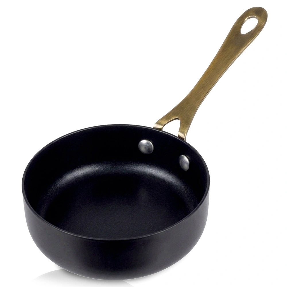 Black Stainless Steel Serving Dish With Handle, 180 Ml