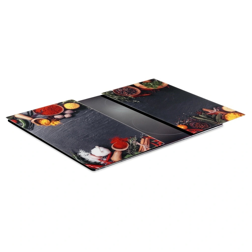 Glass Cutting Boards Set - 2 Pcs, 60x52 Cm, Spice Design