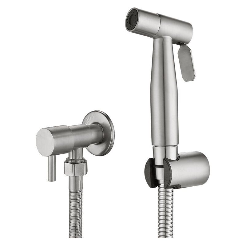Douchette Wc En Acier Inoxydable 304 Finition Brossée – Tuyau Flexible 1,2 M – Installation Rapide Sur Toilettes Standards – Hygiénique Et Durable