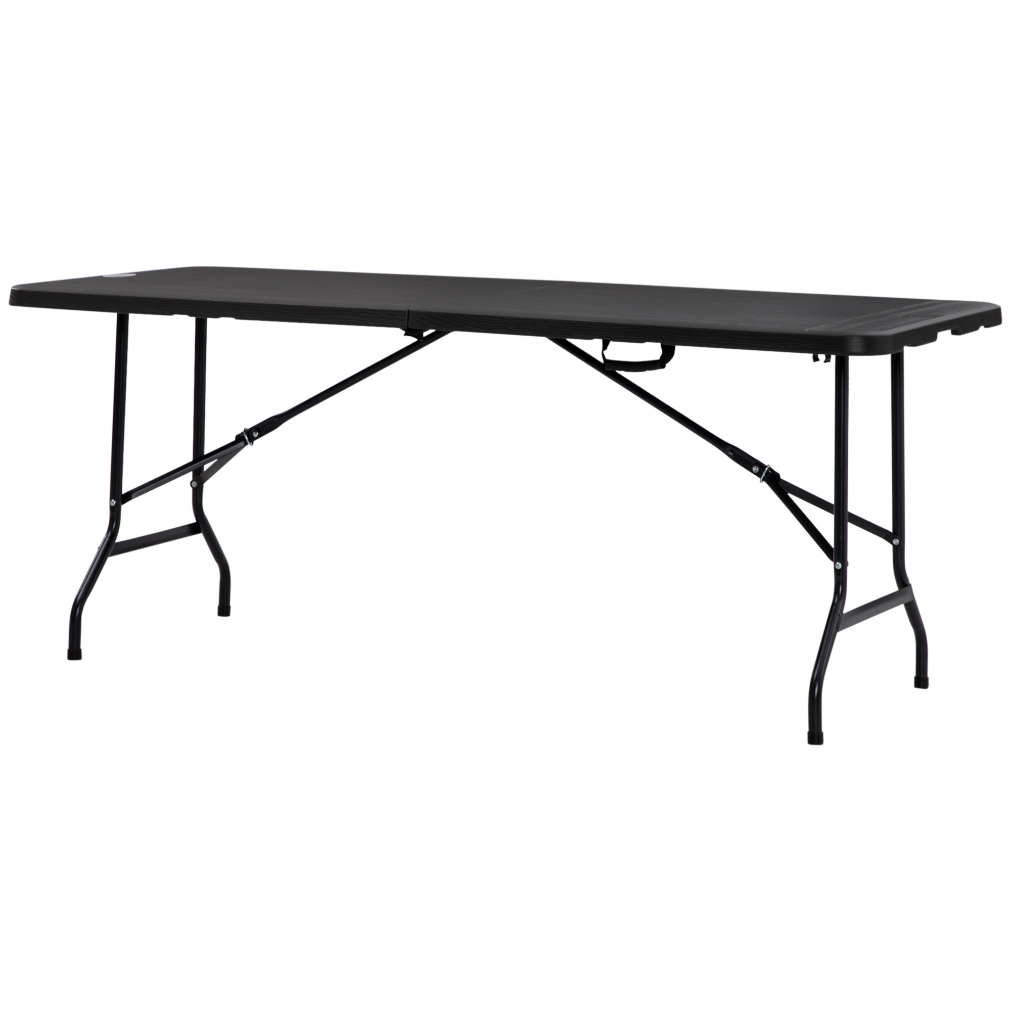 Outdoor, Gartentisch, Für 6 Pers., Klappbar, Holzoptik, Dunkelgrau, 180 X 75,5 X 73 Cm