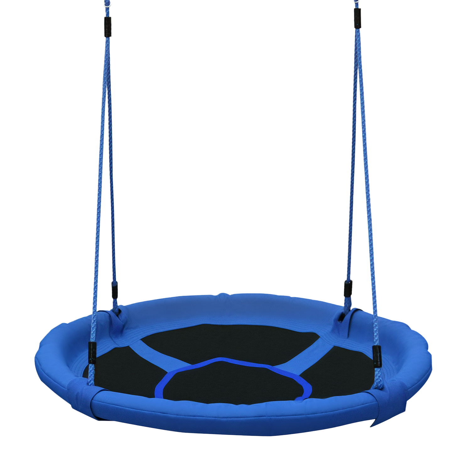 Columpio Infantile Kindergarten Columpio Redondo De Árbol Para +3 Años Carga 100 Kg Indoor Und Outdoor Ø100x180 Cm Blau