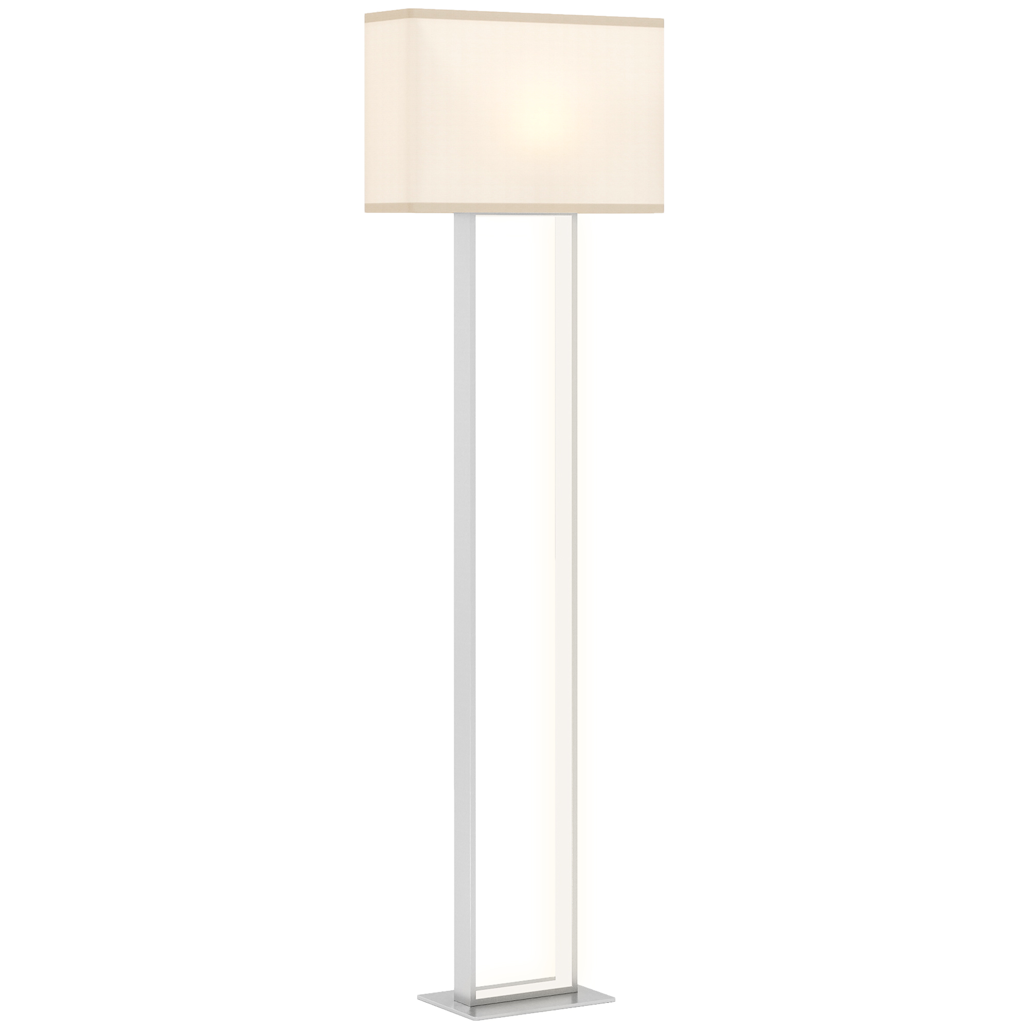 150 Cm Hohe Stehlampe Für Das Wohnzimmer Mit Stoffschirm, Nachtlicht, Fußschalter Und Weißem Metallfuß