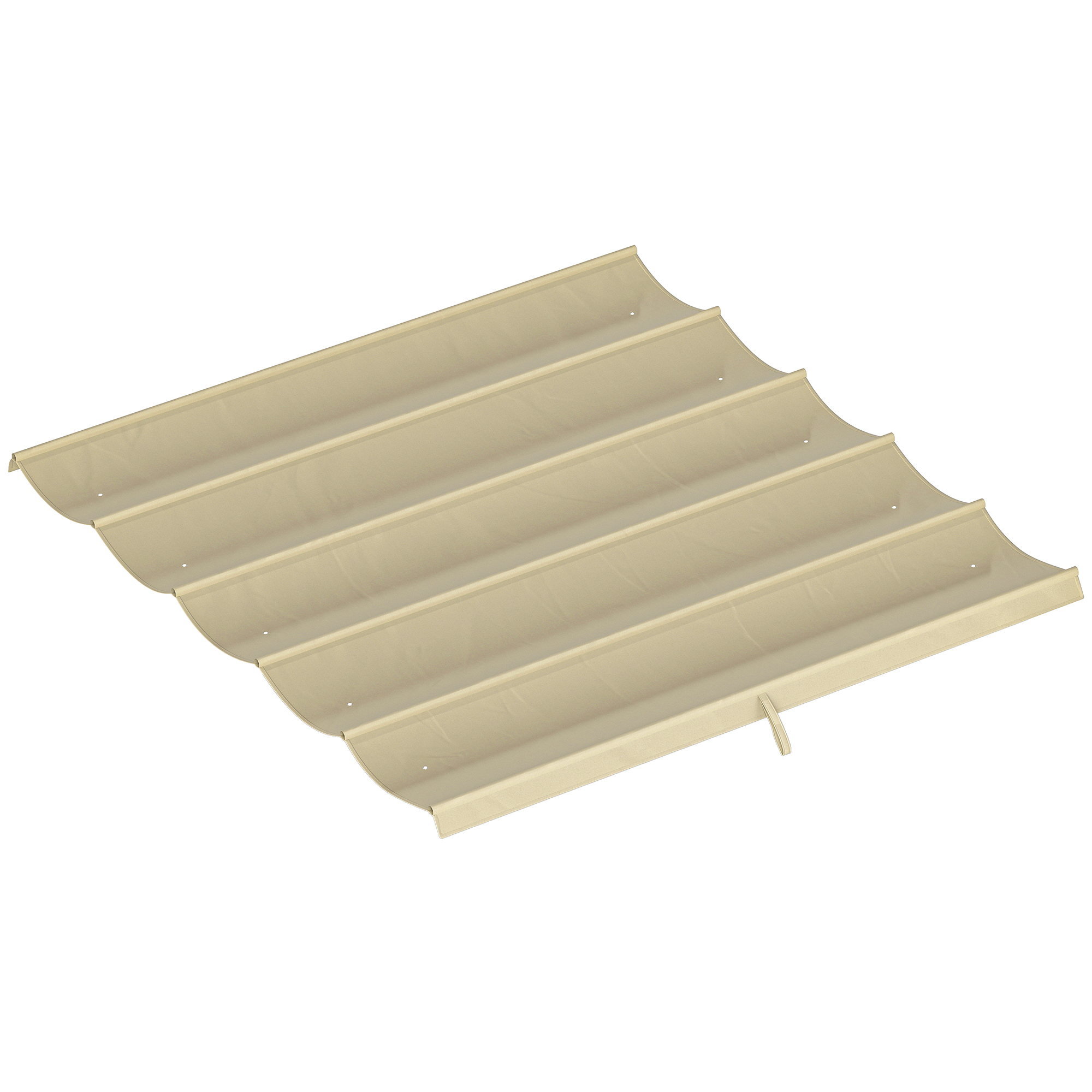 Ersatzdach Für Eine 3 X 3 M Große Pergola, Einziehbar, Mit Entwässerungslöchern, Wetterfest, Aus Beigefarbenem Polyester