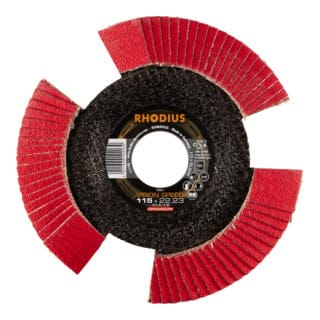 RHODIUS TOPline VISION SPEED Fächerschleifscheibe 115 x 22,23 mm K120