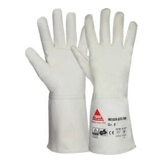 Hase Weser Eco-Tan® Schweißerhandschuh aus Ziegennappaleder Größe 8