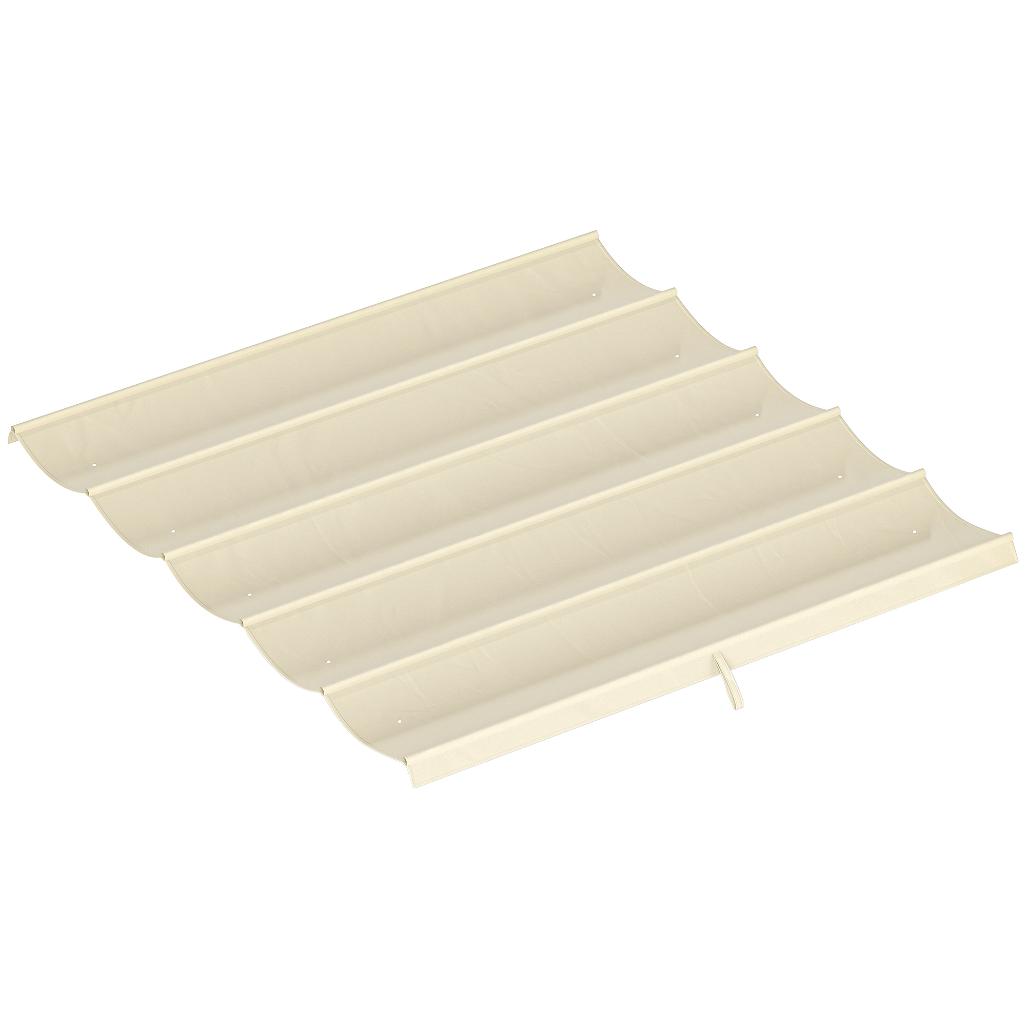 Pergola-/gartenpavillondach Mit 10 Abflusslöchern, Aus Polyester, 250 X 255 Cm, Für Eine 3 X 3 M Pergola, Cremefarben