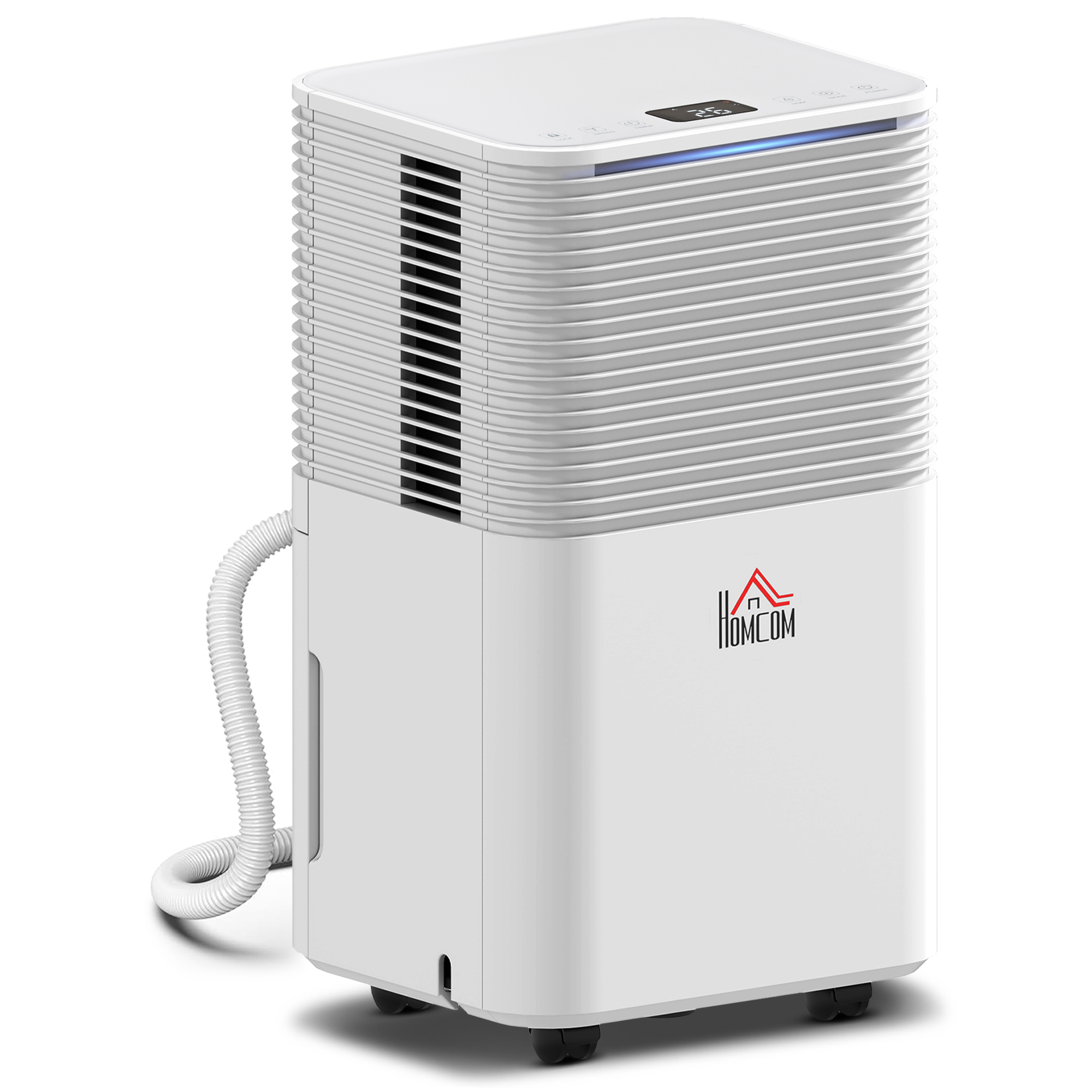 Geräuschloser Luftentfeuchter Mit 10 L/tag, 3 Betriebsmodi, 24-stunden-timer Für Led-beleuchtung, Babyschutz Und Kontinuierlicher Weißer Wasserablauf.