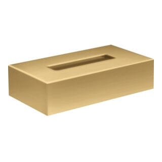 hansgrohe Kosmetikbox Axor Uni. Circular 265x145mm, Wandmont., brushed gold optic