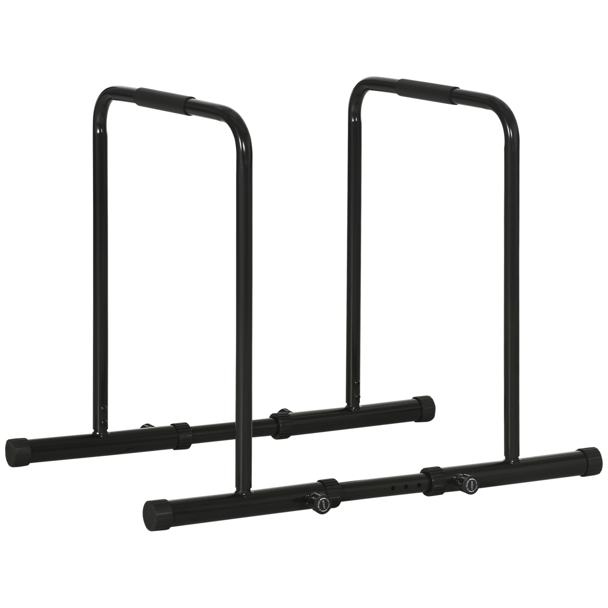 Barra Per Dip In Acciaio Ad Altezza Regolabile Con 6 Lunghezze Regolabili, 90-102x65x80-90 Cm, Schwarz