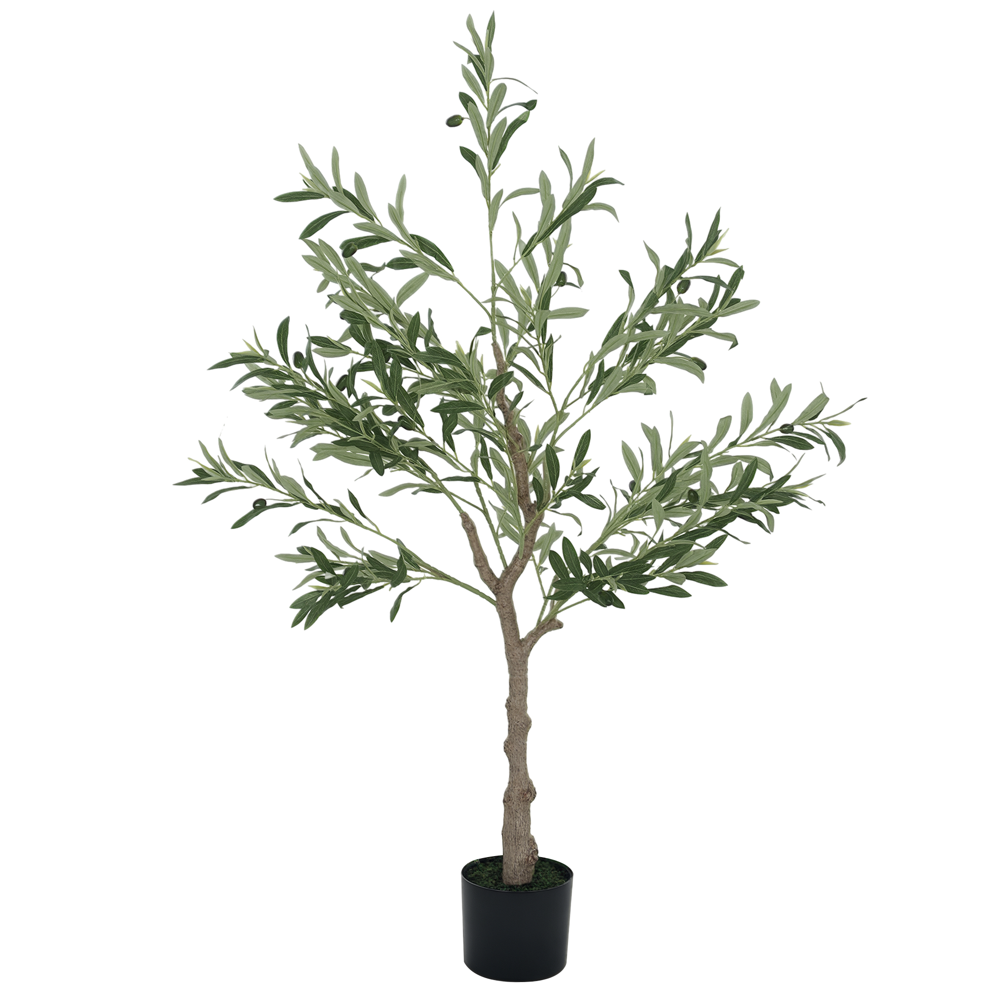 Künstlicher Olivenbaum, 120 Cm, Künstliche Zimmerpflanze, Dekopflanze Für Zuhause, Büro, Wohnzimmer, Schlafzimmer