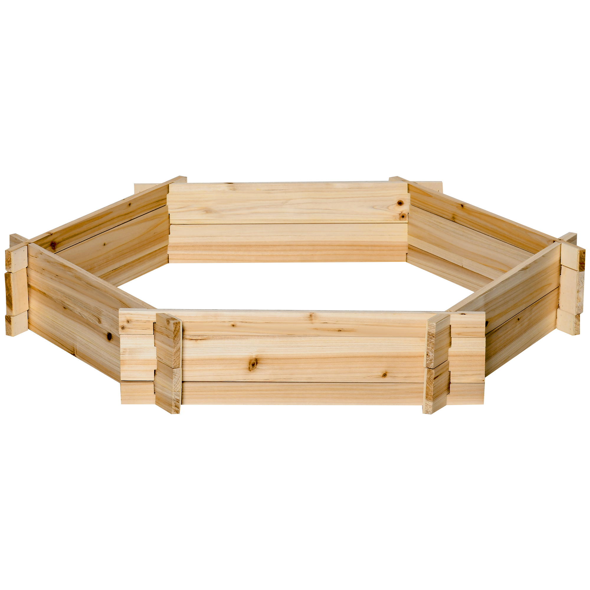 Bodenloses, Stapelbares Hochbeet Aus Holz, 100 X 92 X 16 Cm