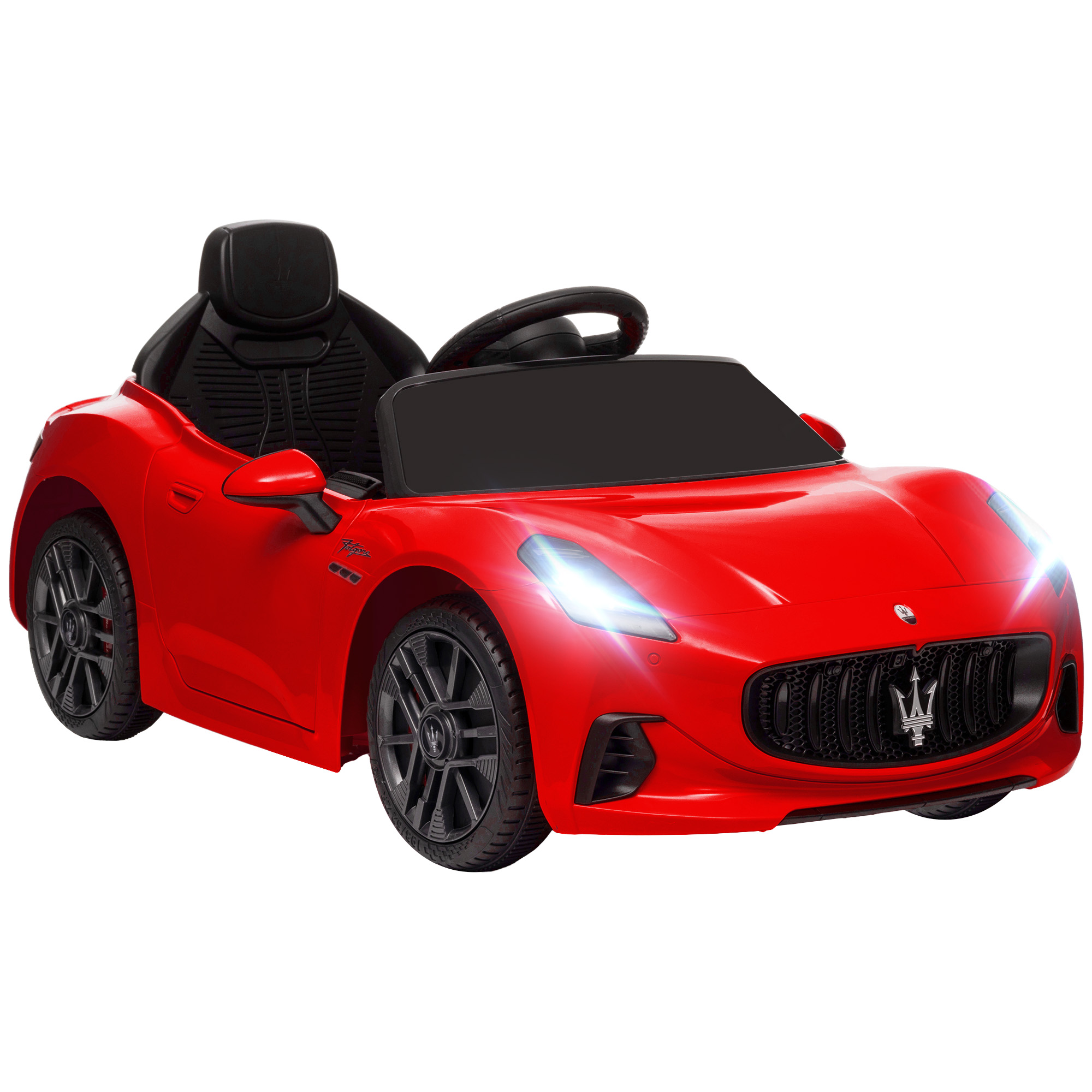 Maserati Gran Turismo Folgore Elektro-kinderauto Mit 12v-batterie, Fernbedienung, Scheinwerfern, Hupe Und Mp3-musik (rot)