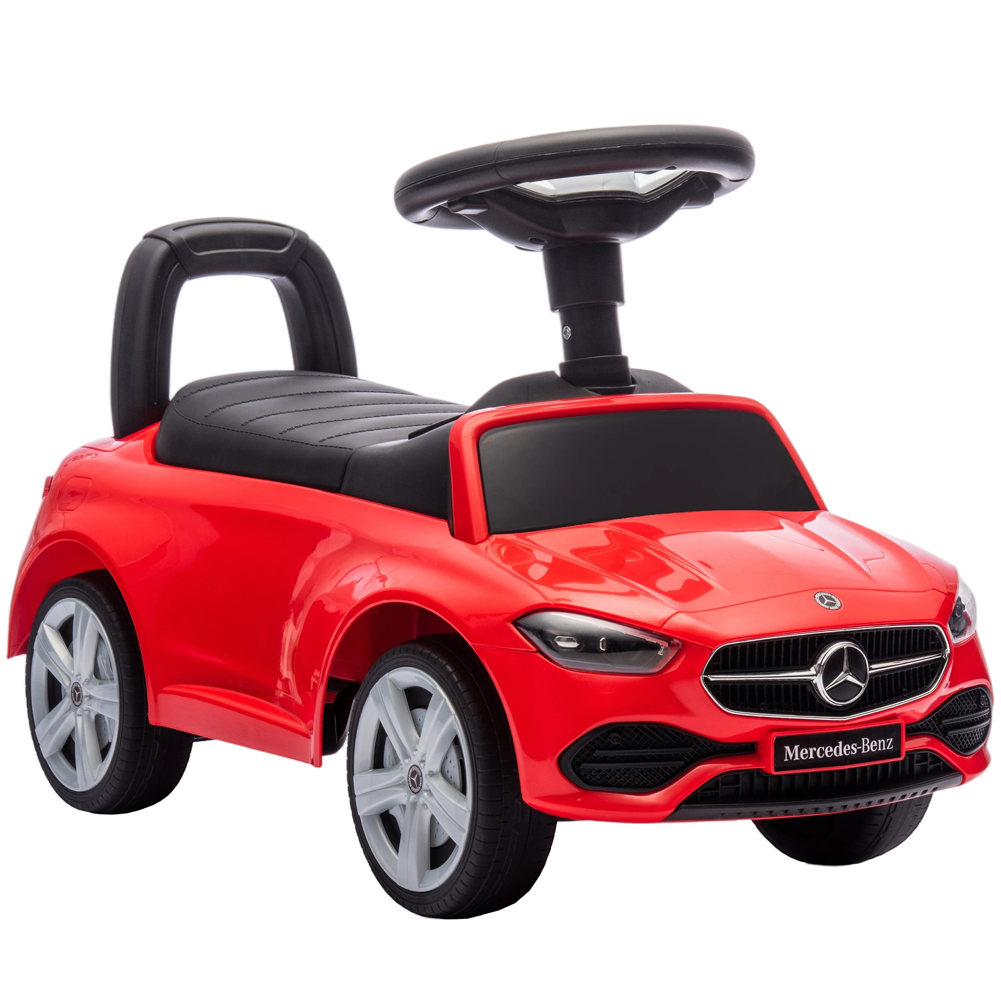 Mercedes-benz C-klasse Elektro-kinderauto Für Kinder Von 18 Bis 36 Monaten Mit Hupe, Motorengeräuschen Und Stauraum – Rot
