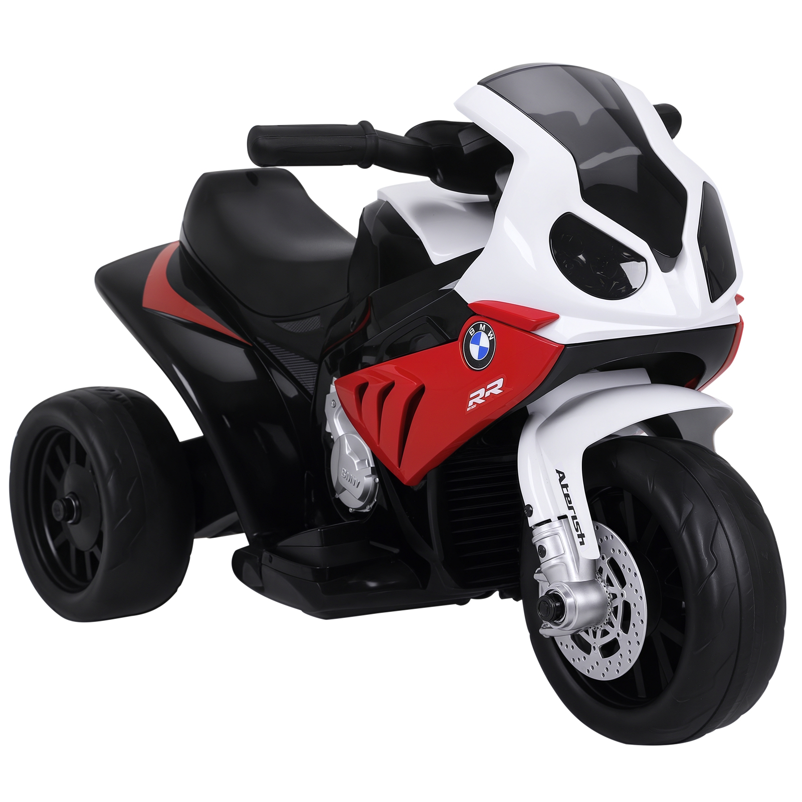 Elektromotorrad Für Bambini Max. 20 Kg Mit Bmw-lizenz, Macchina Elettrica Mit 3 Rädern, 6v Ricaricabile-batterie, Bianco Rosso, 66x37x44cm