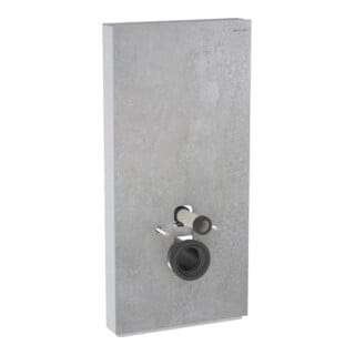 Geberit Wand-WC-Modul Monolith Bauh. 101cm, Fr. Beton, Seite aluminium