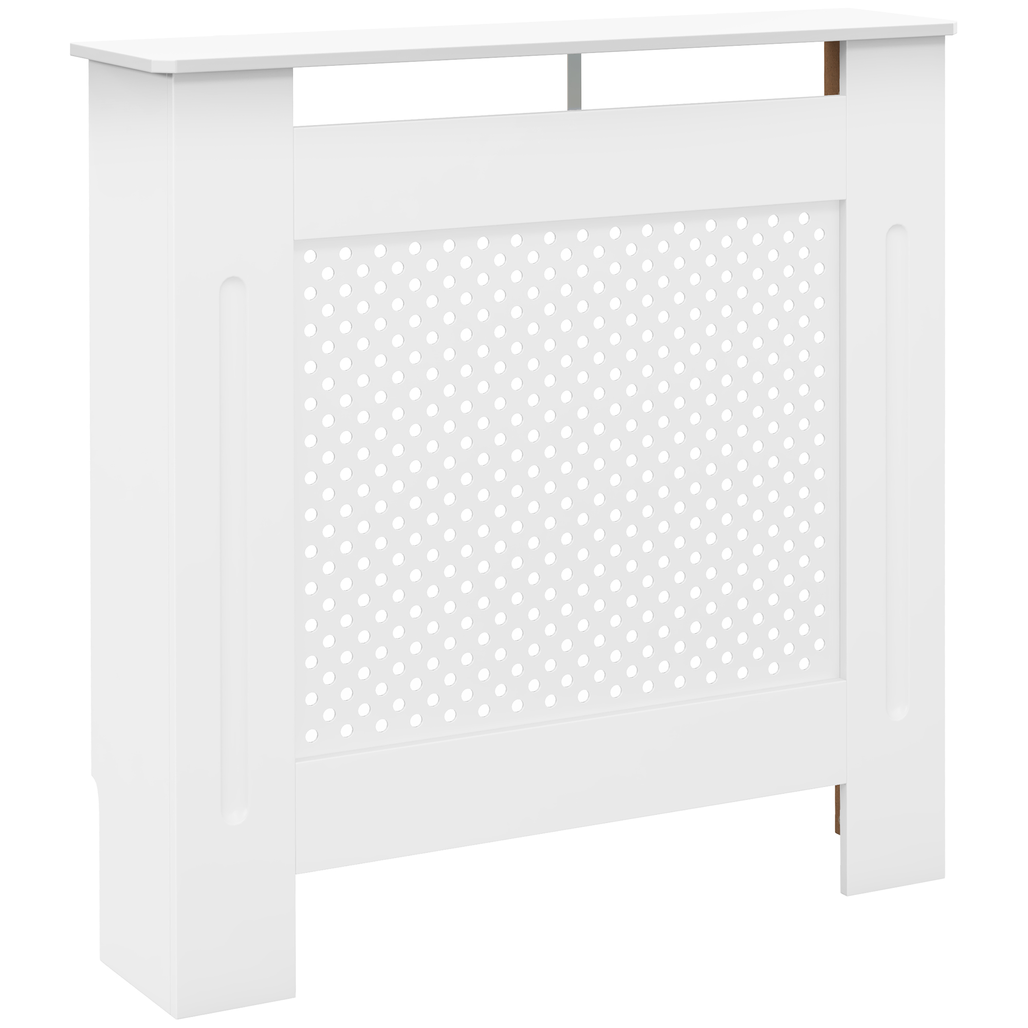 Heizkörperverkleidung, 78 X 19 X 82 Cm, Moderne Heizkörperverkleidung Aus Mdf Mit Ablagefläche Und Lamellen, Für Wohnzimmer, Schlafzimmer, Flur, Weiß