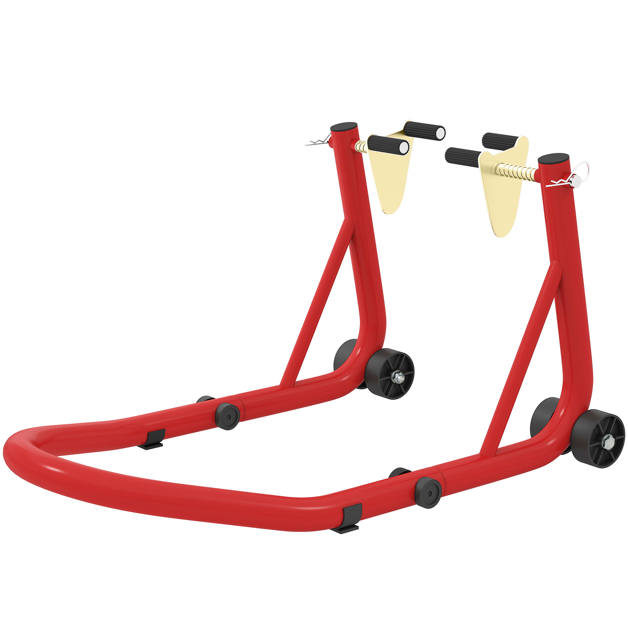 Motorrad-vorder- Und Hinterradständer-set, Tragkraft Bis 544 Kg, Roter Stahl