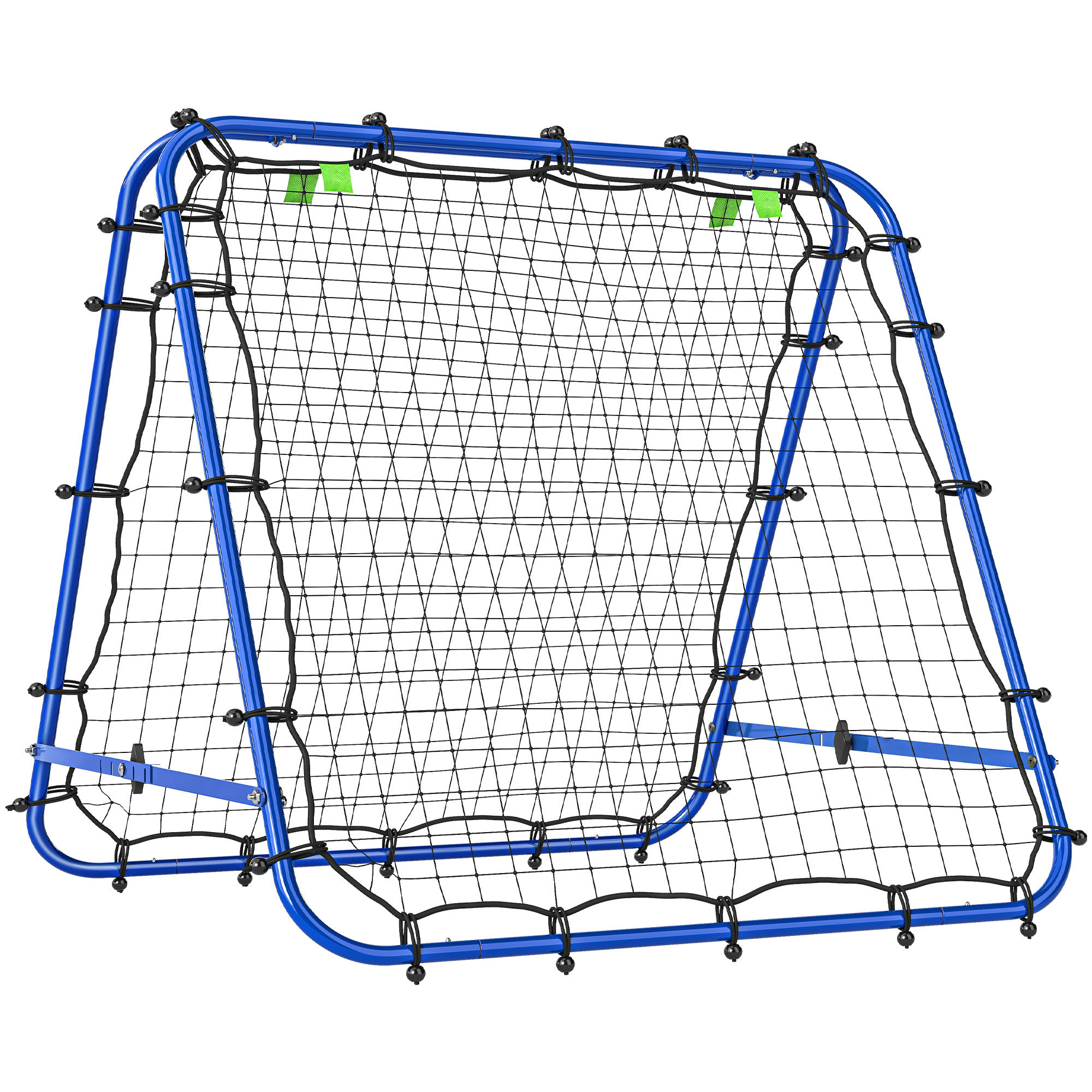 Doppelseitige Fußball-reboundwand, In 5 Winkeln Verstellbar, 100 X 68-95 Cm Reboundtor Für Jugendliche, Ideal Für Handballtraining, Blau.