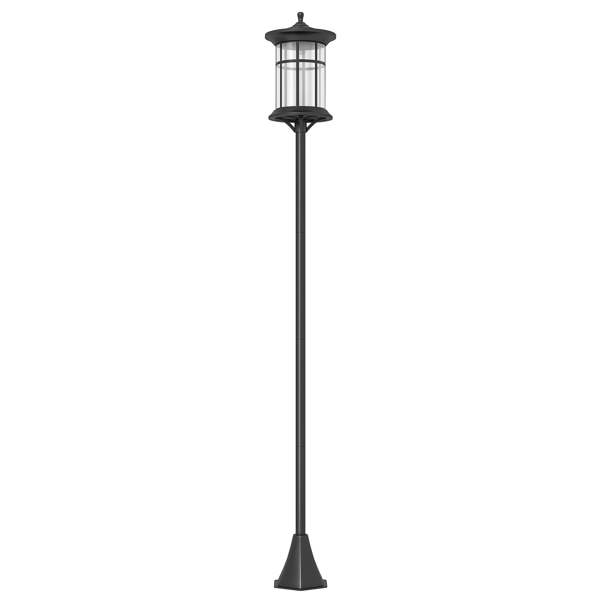 Alto 184 Cm Solar-gartenleuchte Mit Cremeweißer Led-beleuchtung Und Schutzart Ip44, Nero