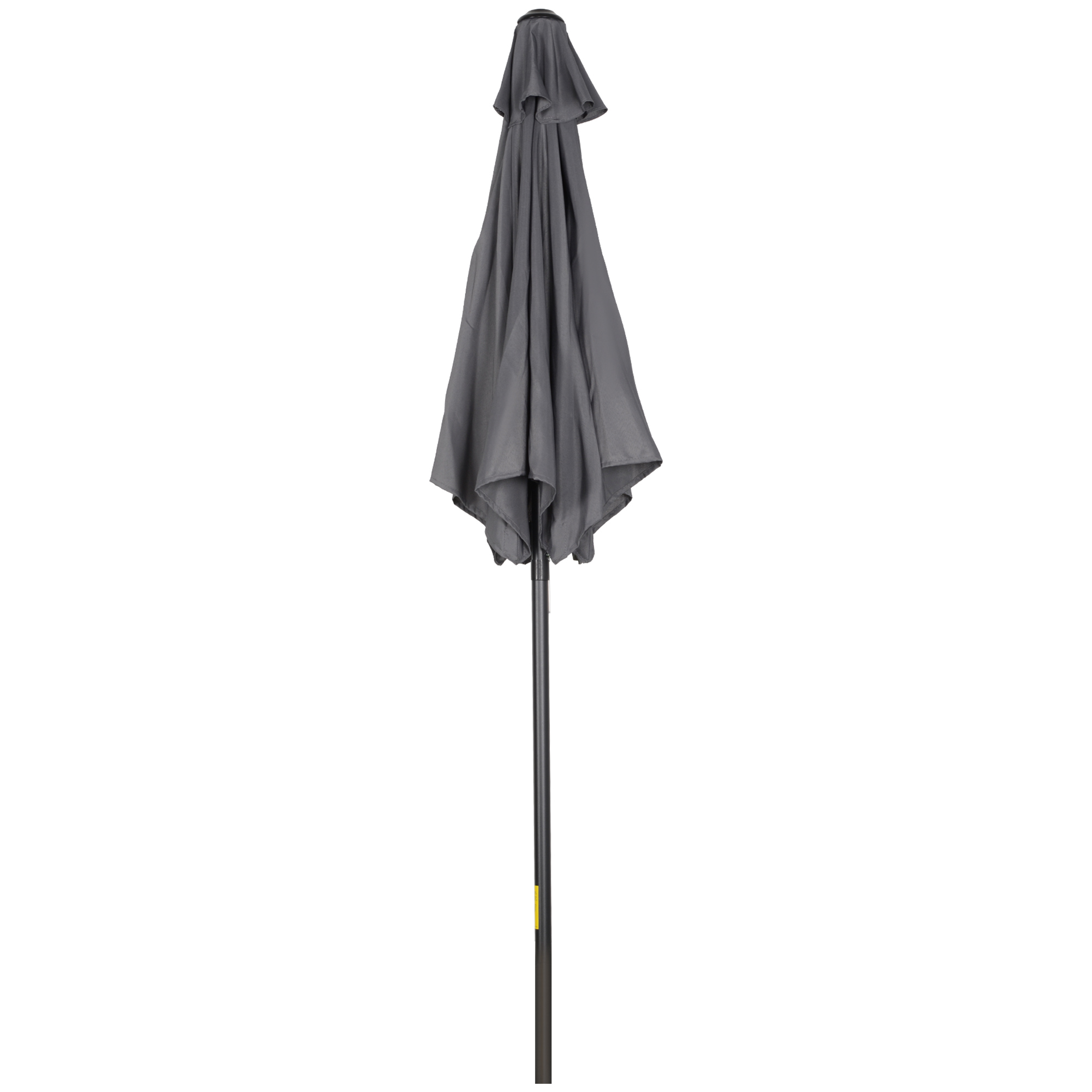 2 X 2 M Großer Gartenschirm Mit 6 Streben Und Belüftung, Aus Aluminium, Metall Und Polyester, Dunkelgrau