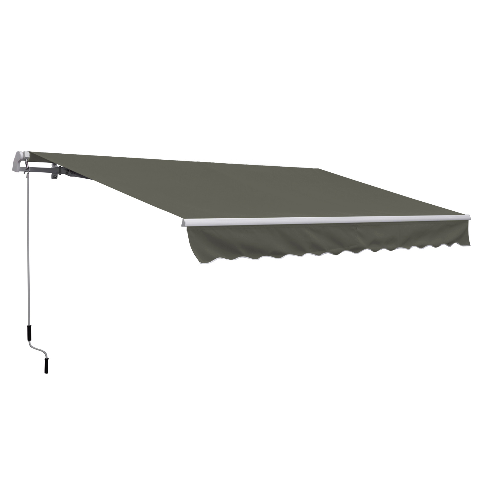 Kurbelbetriebene Außenmarkise, 350 X 250 Cm, Grau