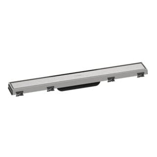 hansgrohe RainDrain Match Duschrinne 600mm, Edelstahl gebürstet, Fertigset