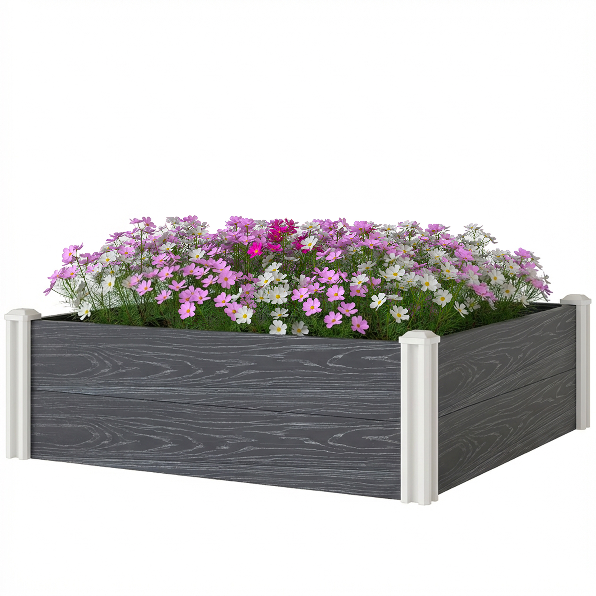 Letto Da Garden In Vinyl With Background Aperto And Design A Incastro, 102x102x33 Cm, Gray Scuro