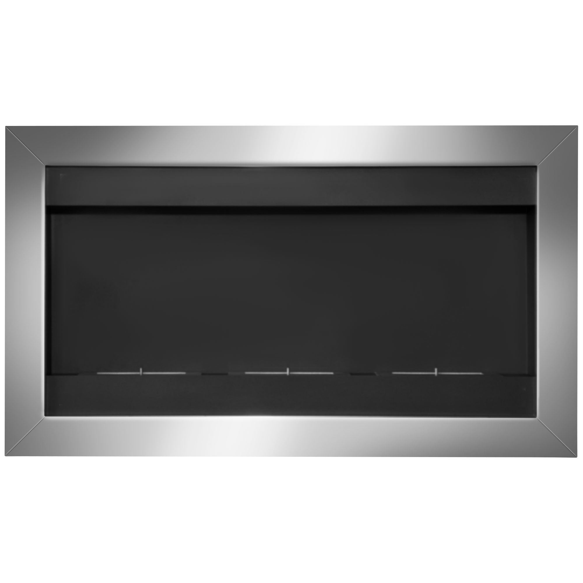 Wandmontierter Bioethanolkamin, Designkamin Mit 3 Edelstahlbrennern, 110 X 63 X 16 Cm