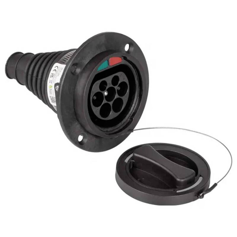 [gebraucht] B-ware Akyga Emobility Ladesteckdose Typ 2 32a 1-phasig Ip44 Schwarz Für Ladesysteme