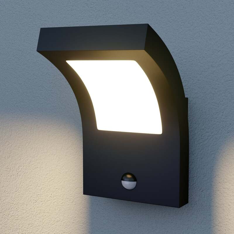 [gebraucht] B-ware Arcchio Außenleuchte Wandlampe Led Außenbeleuchtung Bewegungsmelder Grafitgrau