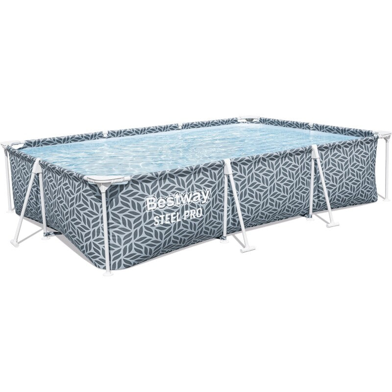 [gebraucht] B-ware Bestway Steel Pro Pool Stahlrahmen-pool Eckig Dunkelblau 300x201x66cm Garten