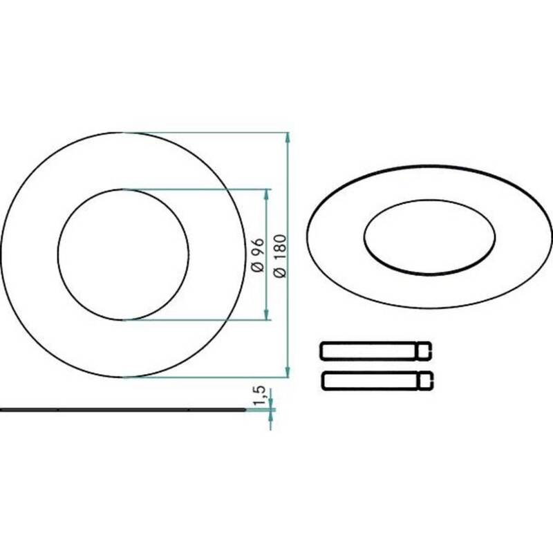 [neuwertig] B-ware Brumberg Reduzierring Einbaustrahler Ø180mm Aluminium Weiß Inkl. Licht Lampe