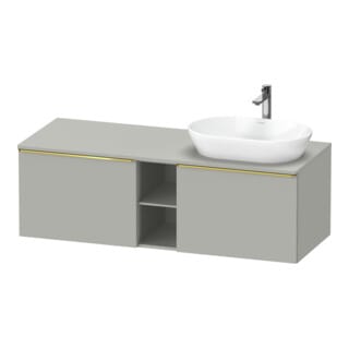 Duravit Waschtischunterschrank D-Neo 140x55cm, 2 A, 1 Pl, B R, g pol/grau ma