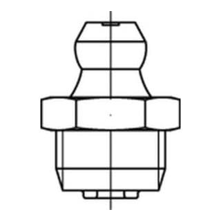 DIN 71412 Kegelschmiernippel A 4 M 10 x 1 SW 11 Sechskant A 4