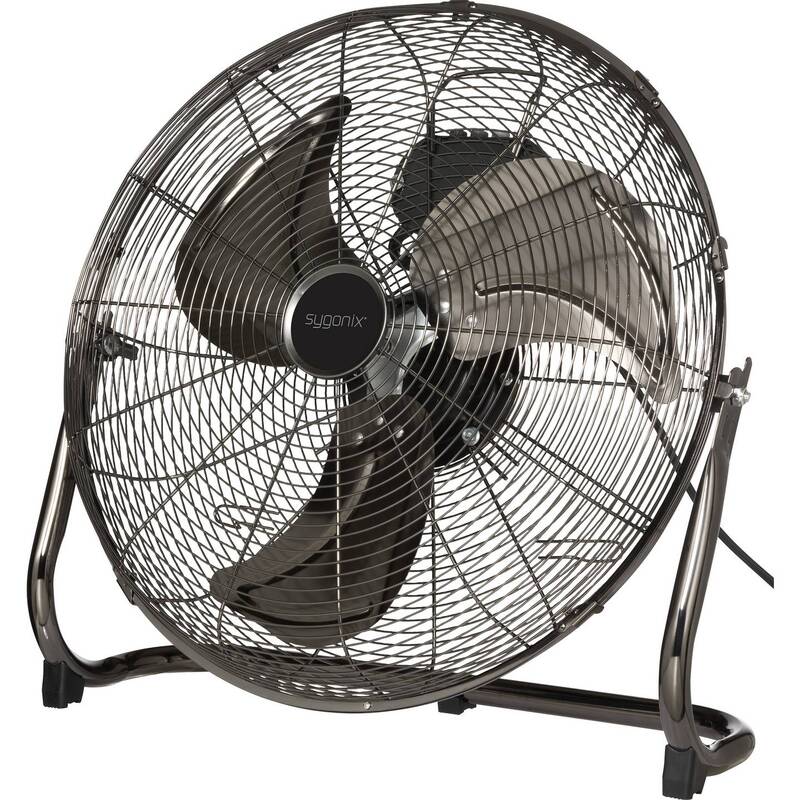 [gebraucht] B-ware Sygonix Bodenventilator 120 W 540 Mm 3 Geschwindigkeitsstufen Schwarz