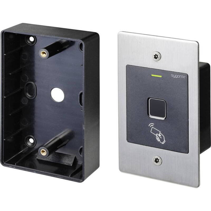 [gebraucht] B-ware Sygonix Fingerprint Rfid Zugangssystem Unterputz Ip66 12v 203g Schwarz 70x115mm