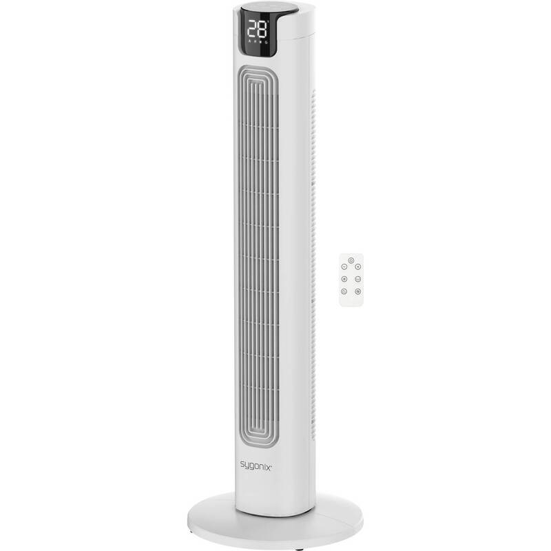 [gebraucht] B-ware Sygonix Turmventilator 50w Timer Oszillierend Fernbedienung Weiß 315x942mm