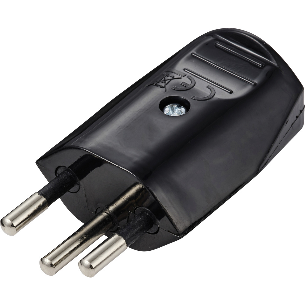 Sygonix Sy-7279262 Netzstecker Schweiz Plastik 250 V/ac Schwarz