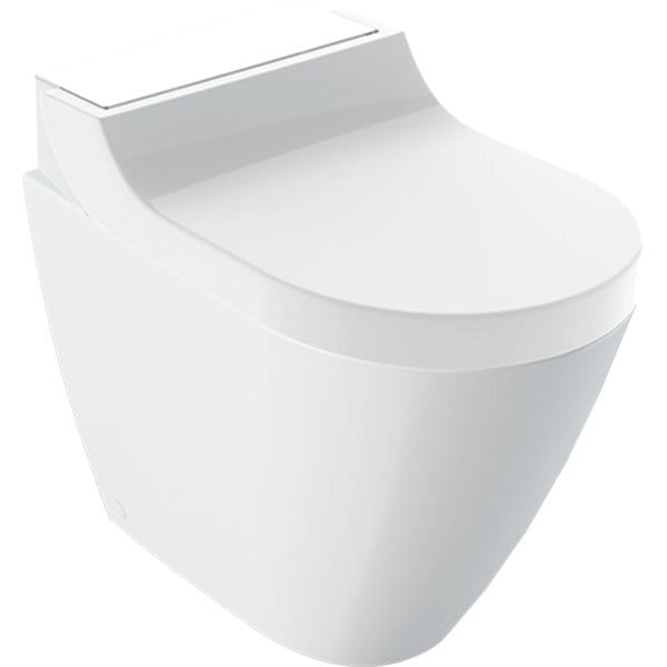 Geberit WC-Komp. AquaClean Tuma Comfort mit Stand-WC, tief, Glas weiß