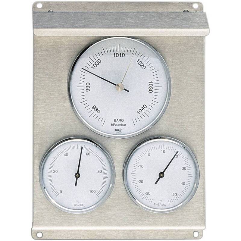 [gebraucht] B-ware Mechanische Wetterstation Edelstahl Tfa Dostmann Analog 0-100% Feuchte -35 Bi...