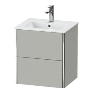 Duravit Waschtischunterschrank XSquare Compact 51x41,8x56cm, 2 La, wandhängend, betongr m