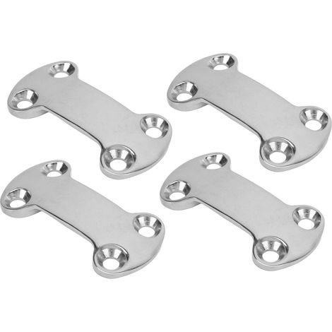 4 Seewasserbeständige 25-mm-ösenplatten Aus Edelstahl 304, Klemmschnalle, 5,8-mm-bohrungen Für Navigation