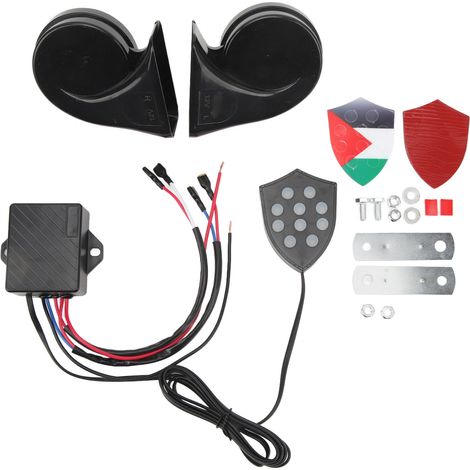 Elektronisches 12v-horn Mit 150db Lautstärke Und Fernbedienung, Kompatibel Mit Pkw, Limousinen, Lkw Und Suvs.
