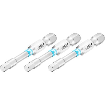HAZET Bit Sechskant massiv 6,3 (1/4 Zoll), Innen-Sechskant Profil, 4 mm, Anzahl Werkzeuge: 3