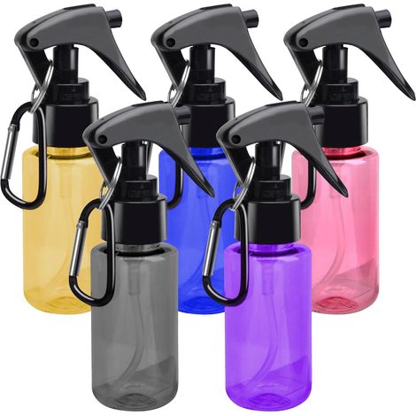 5 X 60 Ml Mini-sprühflaschen In Reisegröße Mit Klarem Alkoholspray Für Die Haarpflege, Geeignet Für Blumen, Haare Und Zur Reinigung.