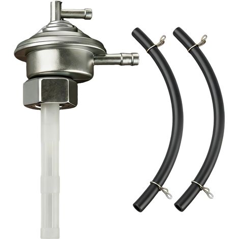 Kraftstoffhahn M16 X 1,5, Druckkraftstoffventil Mit 2 Schläuchen Für Keeway Sym Gy6 50cc 150cc 139qmb 150cc 125cc, Passend Für Roller, Motorrad Und Quad.