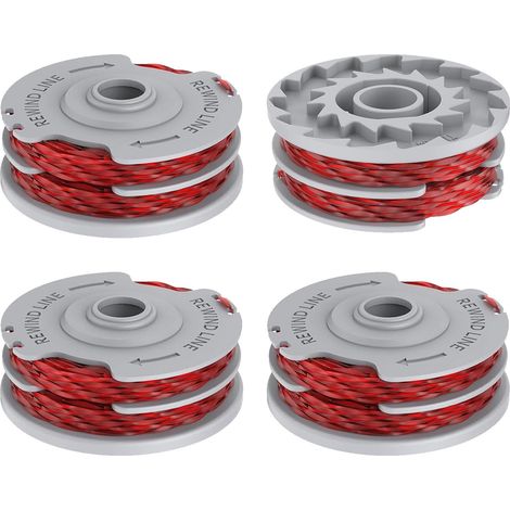 4 Spulen Garn Passend Für Flymo Fly021/513937190, Ersatzverkleidung Für Flymo Contour 500 Xt, Power Trim 500 Xt, Mini Trim Contour Xt, Mini Trim Auto St/xt/plus Xt (4 Spulen)