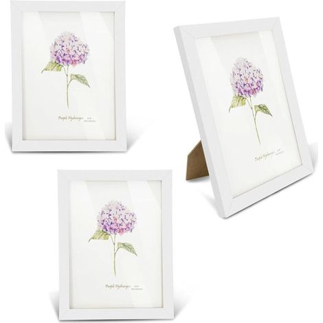 Weißer Holzrahmen 15x20 Cm, 3er-set, Schlichter Skandinavischer Stil, Ideal Für Die Dekoration Von Wohn- Oder Büroräumen, Für Fotos, Poster, Zur Schaffung Einer Hellen Atmosphäre, Zum Aufhängen Oder A